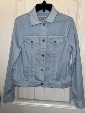 Michael Kors Light Blue Denim Jean Jacket Sz Med